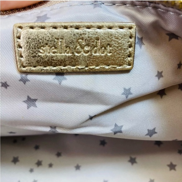 SPRING GALS  STELLA & DOT MARGEAUX OYSTER GOLD SEQUIN CLUTCH. NWT - Picture 11 of 12